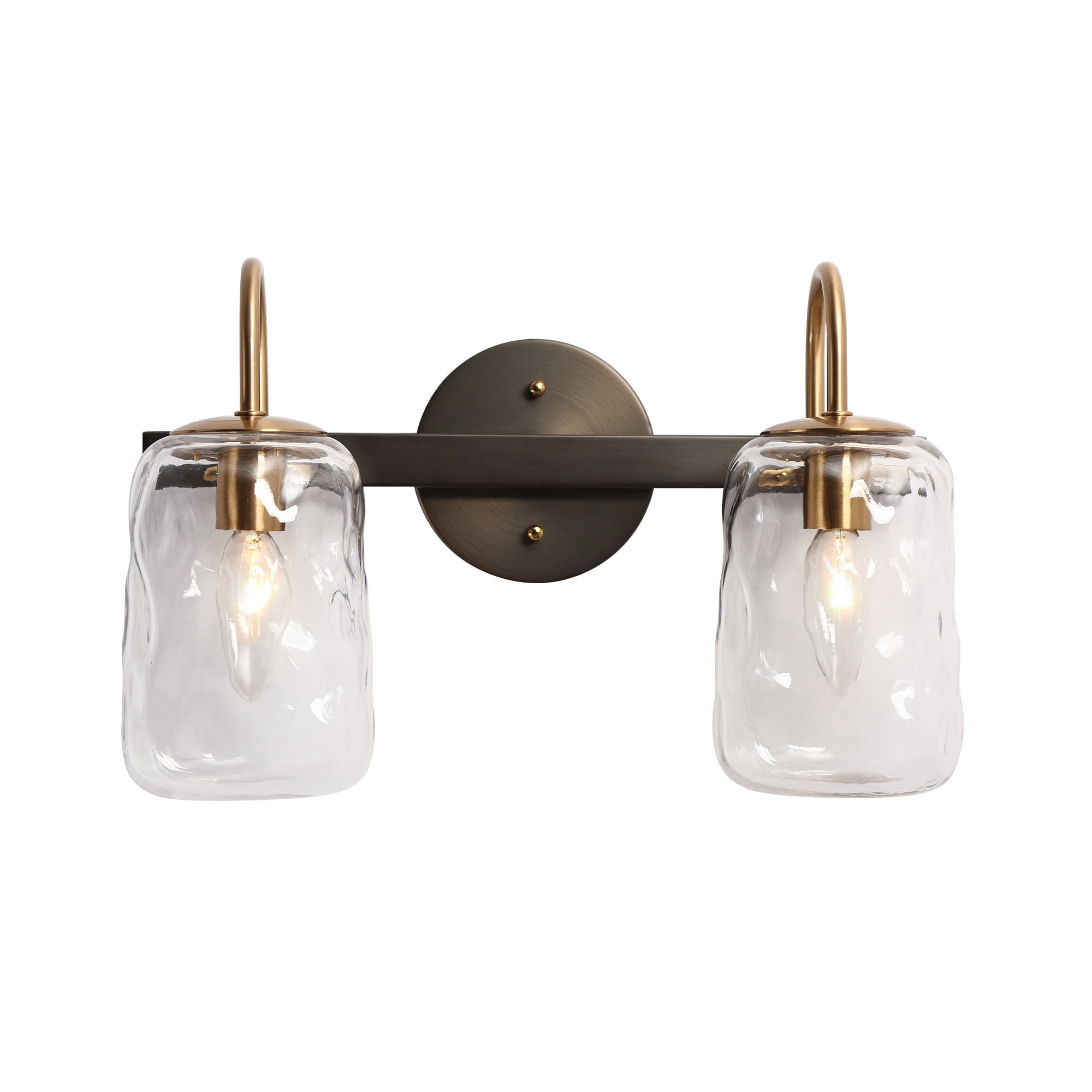 LNC Erharting 14.6-in 2-Light Brushed Black LED Modern/Contemporary Vanity Light Bar