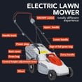 thumbnail image 2 of Electric Lawn Mower 12 Amp13-Inch Electric Push Mower with Grass Catcher Adjustable Cutting Height Walk-Behind Eco Lawn Mowers Easy to Use for a Green Healthy Lawn, Corded, 2 of 8
