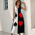 thumbnail image 6 of Bold Mod Design of the Four Card Suits Sleeveless Dress Women's skirt women's luxury party dress, 6 of 6