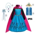thumbnail image 4 of Disfraz con temática de Frozen para niña, vestido de Elsa y Anna, disfraz de fantasía para Halloween, fiesta de cumpleaños, Cosplay, ropa para niños, 4 of 5