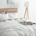 thumbnail image 3 of Nestl Boho 3 Piece Duvet Cover Set, Tufted Embroidery Double Brushed Duvet Cover with Button Closure with 2 Pillow Shams, Twin (68"x90") - White, 3 of 8