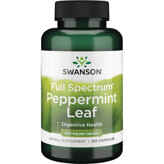 Swanson Full Spectrum Peppermint Leaf 400 mg 120 Capsules