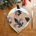 thumbnail image 2 of GZHJMY Mardi Gras Cloth Napkin Fleur De Lis Purple Black Cute Kitchen Dining Table Carnival Decor for Cocktail Family Gathering Party Everyday Use Dinner Napkin 6 Pack 20" × 20", 2 of 6