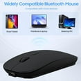 thumbnail image 4 of Bluetooth Mouse for Laptop/MacBook/iPad/Android PC,Rechargable Quiet Slim Wireless Mice Compatible with Windows/Linux/Tablet,Black, 4 of 4