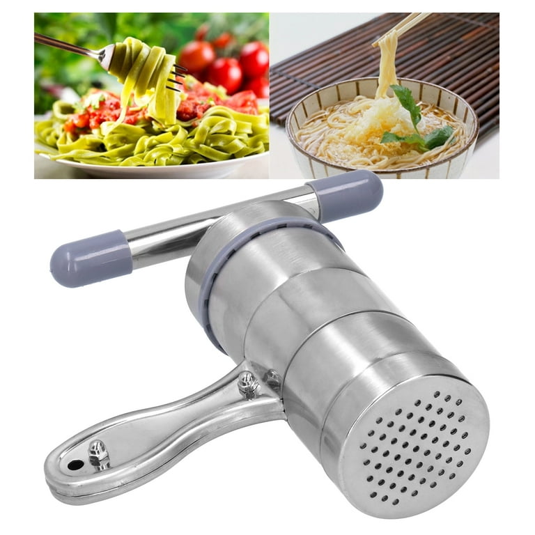 Manual Kitchen Pasta Noodle Maker Spaghetti Machine Noodle Press with 5  Molds