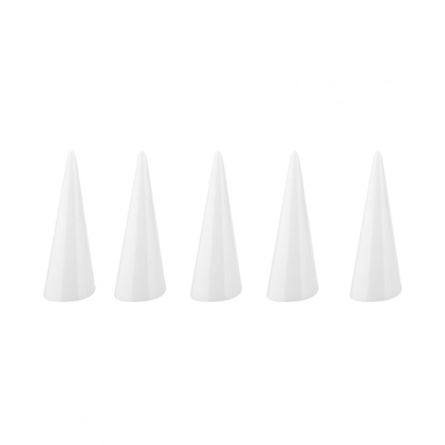5pcs Single Finger Display Ring Holder Showcase Stand Jewelry Rings Organizer (White)