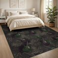 thumbnail image 3 of ODIKA 8'x10' Washable Area Rug Non-Slip Chair-Friendly Mat Music Notes Grunge Hip Repeating Rock Motif Vintage Distressed Guitar Flowing for Dining Room, Large Office, Lounge, 3 of 7