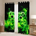 thumbnail image 2 of Manfei Gamepad Game Lovers Curtains Pack of 2 (42x84 Each),Console Gamer Curtains Blackout,Green Black Bedroom Curtains For Boys Kids,Ultra Soft Home Decor, 2 of 6