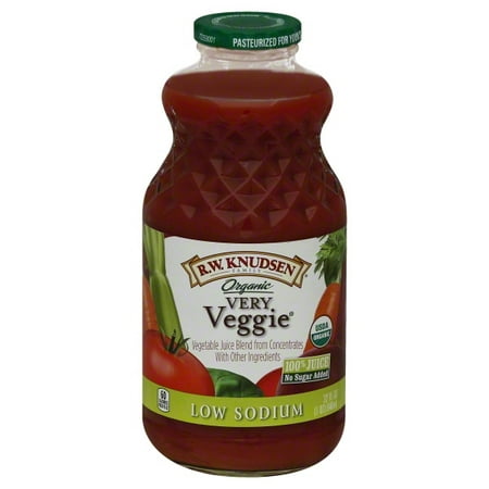 R.W. Knudsen Family Organic Very Veggie 100% Juice, Low Sodium, 32 Fl Oz, 1