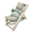 thumbnail image 3 of Figura de animal de resina, pequeña escultura, animal realista en silla de descanso, estatua oso azul, 3 of 9