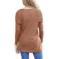 thumbnail image 3 of JuneFish Women's Casual Long Sleeve Tunic Tops Fall T-shirt Blouses, 3 of 6