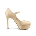 thumbnail image 3 of BLISSFUL STEP Women's Platform Ankle Strap Stiletto High Heel Pumps Nude 6, 3 of 7