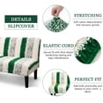 thumbnail image 2 of Eurhowing Armless Sofa Cover, Fuzzy Plush Non-Slip Futon Slipcover, Fall Winter Thick Sofa Bed Furniture Protector, Loveseat, Green, 2 of 10