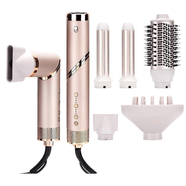 5 in 1 Hot Air Brush Hair Dryer Brush Speed 110000 RPM Styler for Straight and Curly Hair