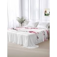 thumbnail image 5 of Cherry Blossoms Twim Size Flat Sheet, Wrinkleproof & Fadeproof Cooling Flat Bed Sheet Only, Pink Pastoral Modern Gradient Spring Breathable Soft Bedding Top Sheets 66 x 96 Inches, 5 of 8