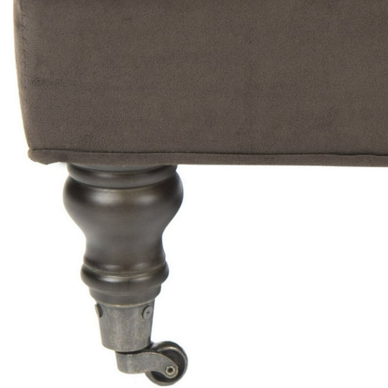 Safavieh Clark Square Upholstered Ottoman with Casters