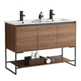 thumbnail image 2 of Fine Fixtures  Urbania Collection Bathroom Vanity Walnut 48" - Double Sink Matte,N/A, 2 of 5