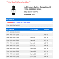 thumbnail image 2 of A/C Pressure Switch - Compatible with 1994 - 2000 GMC K2500 1995 1996 1997 1998 1999, 2 of 2