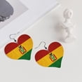 thumbnail image 5 of Leather Heart Earrings Dangle For Women Vintage Bolivian Flag Love Earrings Drop For Women, 5 of 6