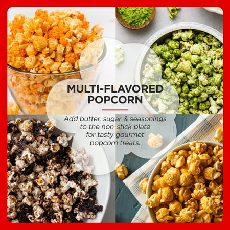 Elite Gourmet - 3Qt. Popcorn Popper - Red