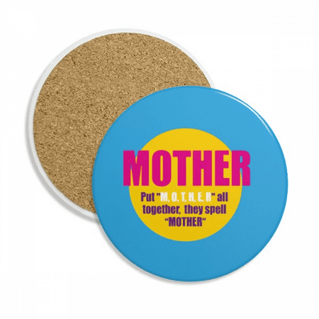 

Mother Love Word Spelling Coaster Cup Mug Tabletop Protection Absorbent Stone