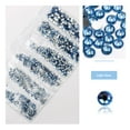 thumbnail image 4 of Nail Rhinestones Flat-Bottom Multi-faceted Sides DIY Handcraft Excellent Gloss Manicure Crystal Different Styles Mobile Phone Light Blue, 4 of 6