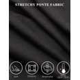 thumbnail image 3 of Tapata Pantalones de vestir rectos elásticos para mujer de 28''/30''/32''/34'' con bolsillos Tall Petite Regular para oficina, trabajo, negocios, 32"" Negro S, 3 of 5