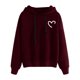 thumbnail image 1 of Túnica de moda Casual Gibobby Long Sweater Sudaderas de mujeres impresas Con capucha Vino XL, 1 of 3