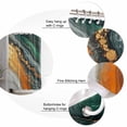 thumbnail image 6 of Teal Orange Marble Waterproof Fabric Shower Curtain, Modern Ink Painting Abstract Shower Curtain for Bathroom Curtains Bathtubs Hotel Washable Shower Curtains with 12 Hooks Small 36x72in, 6 of 6