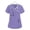 002Purple, variant on Soft Stretch V-Neck Medical Scrub Tops for Women Short Sleeve Nursing Uniform with Pocket Solid Plus Size 2026 Comfy Workwear Scrub Tops Navy XL