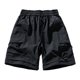thumbnail image 1 of Mens Shorts Cintura Elástica con Bolsillos Color Sólido Casual Cremallera Bolsillo Shorts de Ropa de Trabajo, Poliéster, 1 of 8