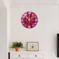 thumbnail image 4 of Battery Operated Wall Clocks with Non-Ticking Sweep Movement,Modern Round Clock Decorative for Bedroom,Office-Beautiful Flower With Petals Made Of Colorful Gemstones(10inch), 4 of 4