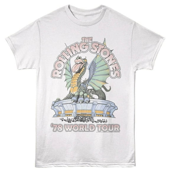 Rolling Stones - Dragon 78 Tour - American Classics - White Adult Short Sleeve T-Shirt