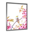 thumbnail image 2 of Designart 'Bird Sitting On Cherry Blossom' Traditional Framed Art Print, 2 of 4