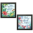 thumbnail image 2 of Gango Home Decor Coastal Juliette Inspiration - Beach & Tropical; Two 12x12in Art Prints in Black Frames, 2 of 6