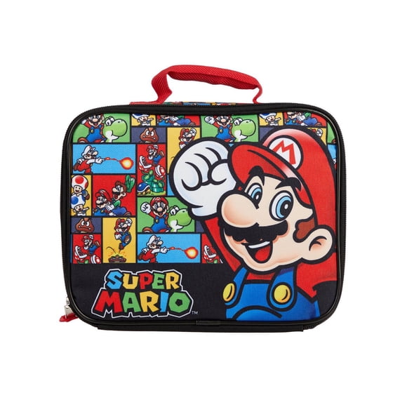 Super Mario Insulated Lunch Bag 7.5" X 9.5" X 4"
