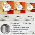 thumbnail image 4 of Designart "Full Moon Celebration Of Solitude Scenery" Modern Geometric Square Mirror For Wall Decor - Large Orange Square Mirror Printed Wall Decor - Modern Square Living Room Mirror, 4 of 5