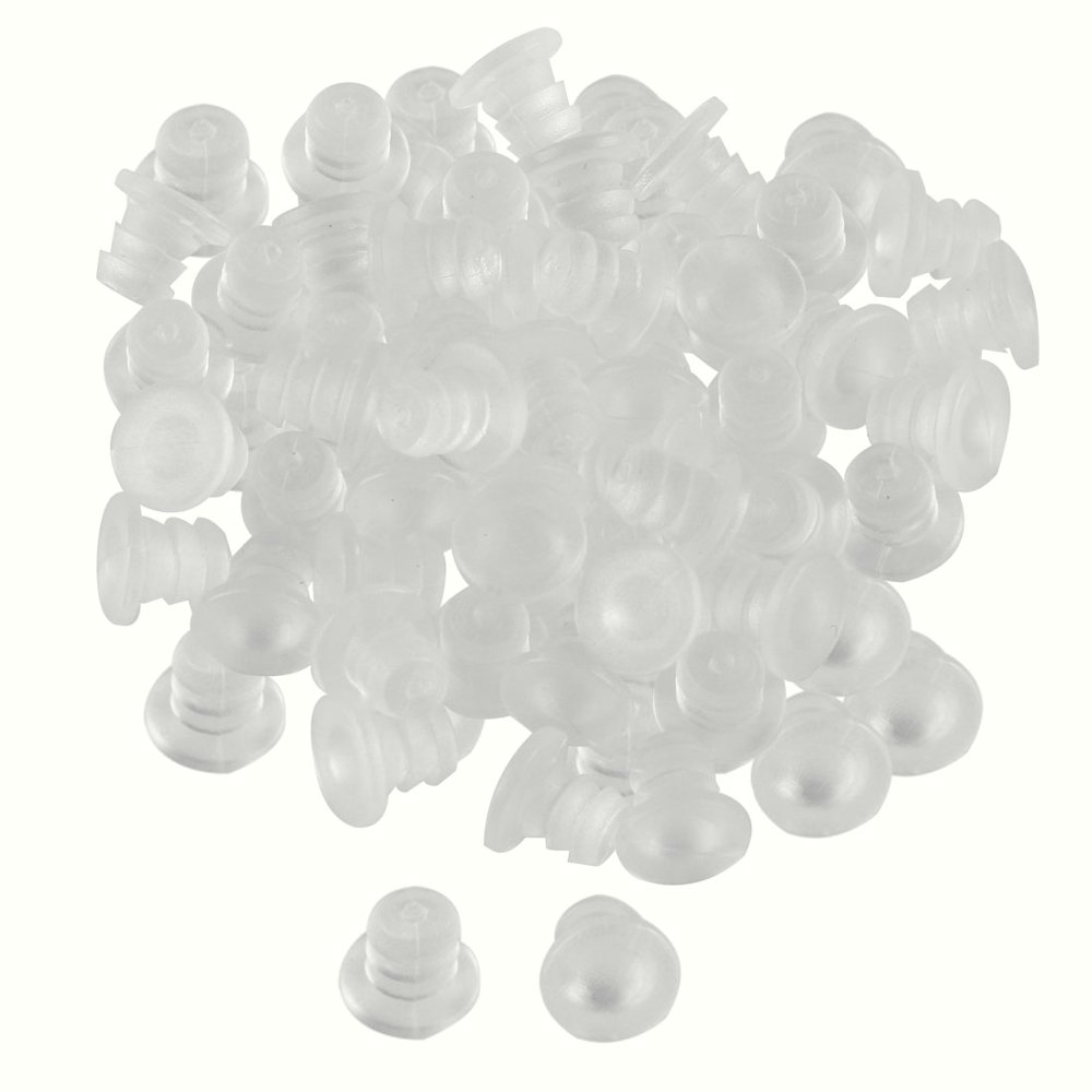 100pcs 5mm Soft Clear Stem Bumpers, Patio Outdoor Furniture Glass Table