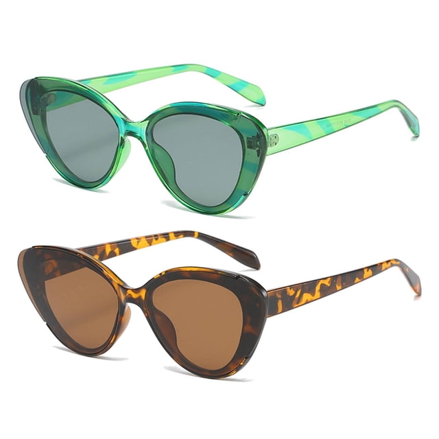 2 pares de gafas de Gafas Moda UV400 Gafas Salvador anteojos ojo de gato