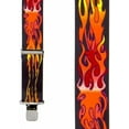 thumbnail image 2 of SuspenderStore Flames Suspenders - 2-Inch Wide Elastic - Clip - 4 Colors & 4 Sizes Including Big & Tall, 2 of 4