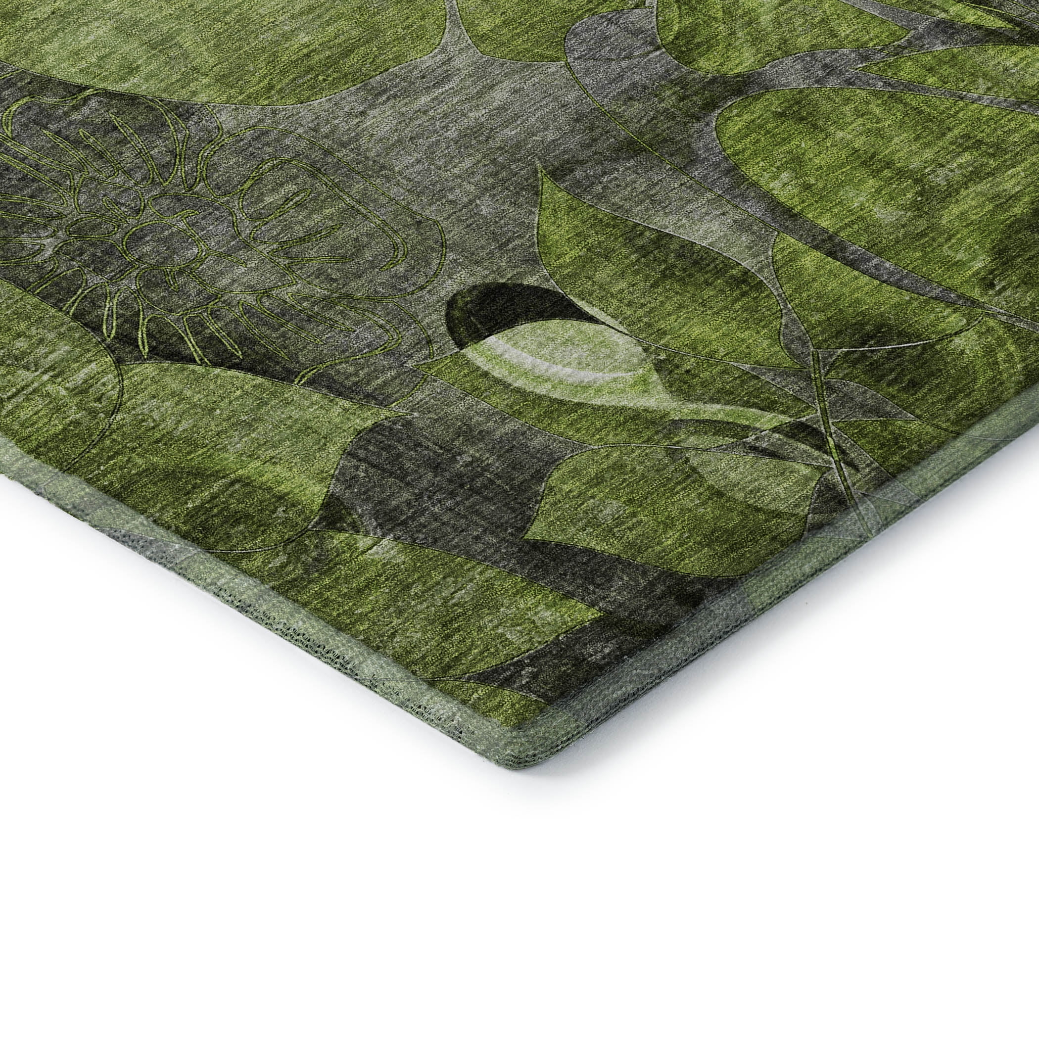 Addison Rugs Mayfield Washable Transitional Floral Fern Rectangle Rug, 10' x 14'