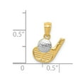 thumbnail image 3 of FB Jewels 14K Yellow Gold and Rhodium Golf Pendant, 3 of 3