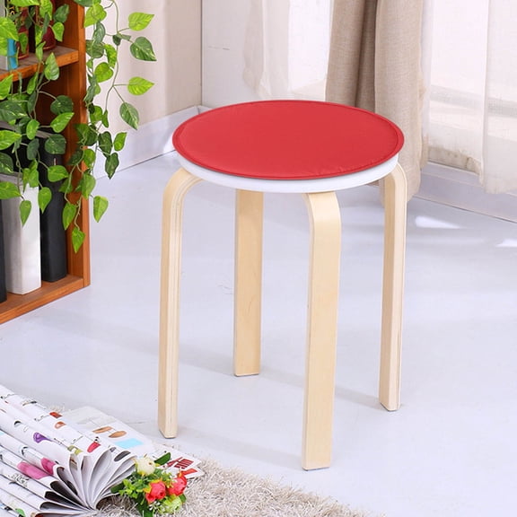 Rkxzt Cushion Round Chair Cushions Set of 4 Cotton Dining Chair Pads 11.8 Inch Indoor Outdoor Seat Cushions Home Textiles|Polyester,Red