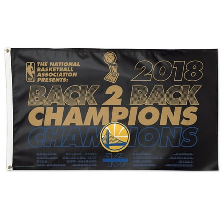 Golden State Warriors WinCraft 2018 NBA Finals Champions 3' x 5' Locker Room On-Court Celebration Deluxe Flag - No (Best Starting 5 In Nba)