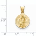 thumbnail image 3 of 14k Polished & Diamond-Cut Lady of Guadalupe Circle Pendant, 3 of 3