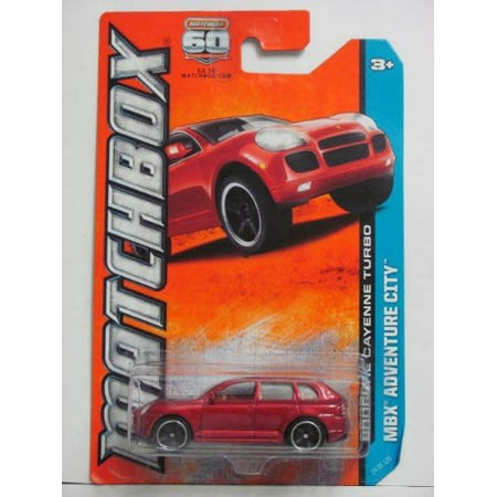Porsche Cayenne Twin Turbo - PORSCHE CAYENNE TURBO (RED) * MBX ADVENTURE CITY * 60th Anniversary Matchbox 2013 Basic Die-Cast Vehicle (#24 of 120)