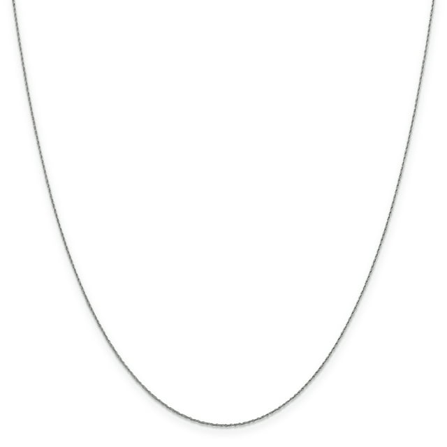 14k White Gold .8mm Rope Chain Necklace Pendant Charm Loose