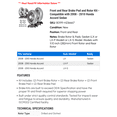 thumbnail image 2 of Front and Rear Brake Pad and Rotor Kit - Compatible with 2008 - 2010 Honda Accord Sedan 2009, 2 of 2