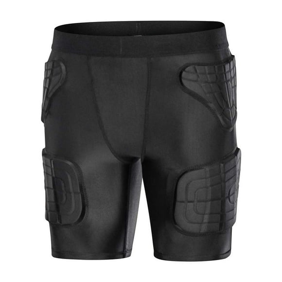 Topeter Padded Compression Shorts for Snowboarding, Baseball for Young Girls Butt Protector with Protective Gear(YM, Black)
