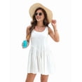 thumbnail image 2 of Flowy Dresses for Women Sleeveless Summer Tank Dress Casual Beach Vacation White XL, 2 of 7